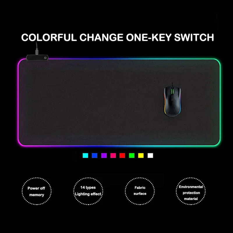 RGB LED Gaming Mouse Pad — XXL Desk Mat