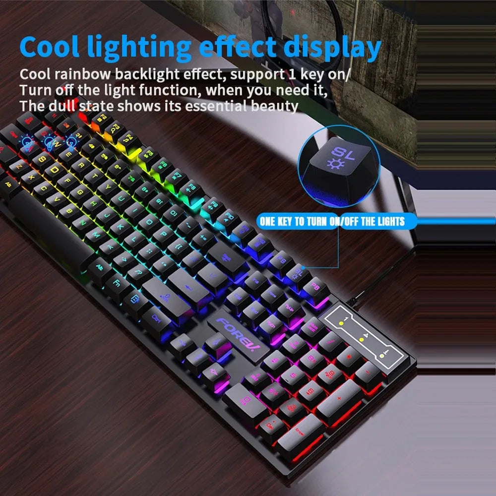 RGB Gaming Keyboard — 104-Key Wired
