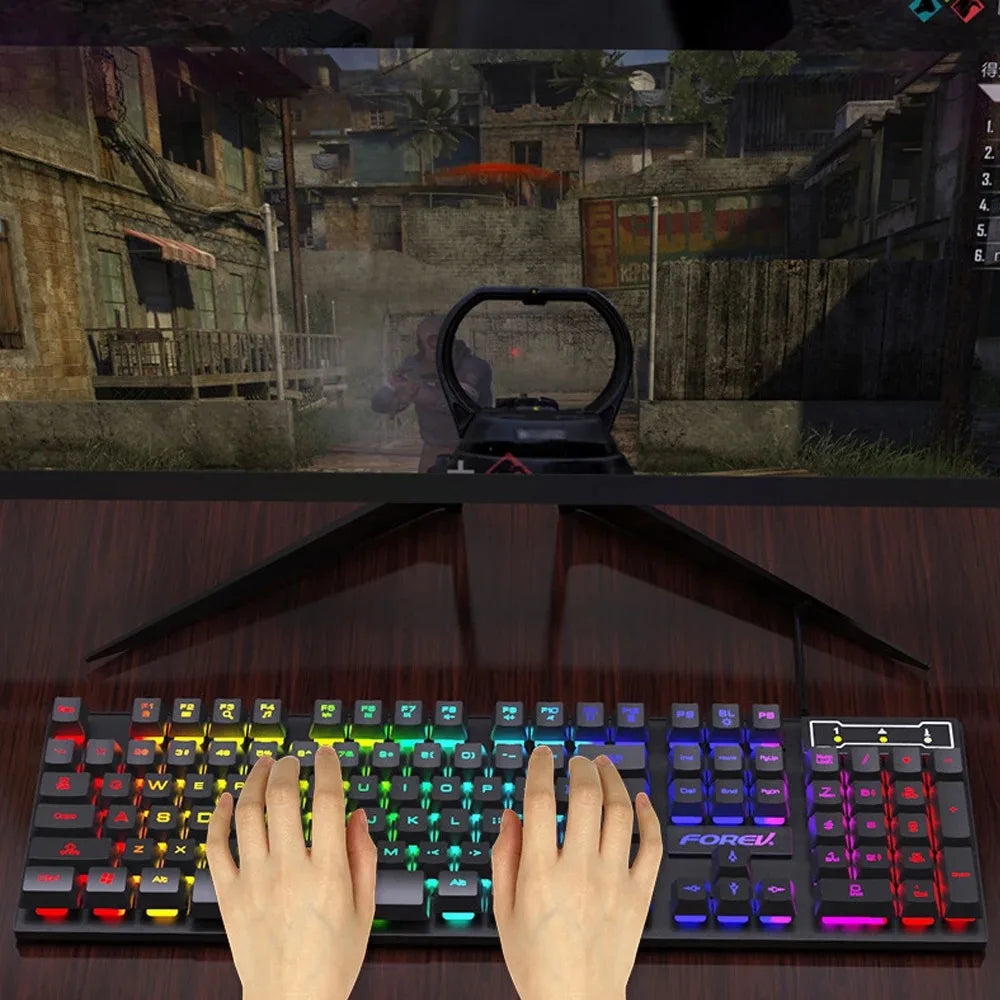 RGB Gaming Keyboard — 104-Key Wired