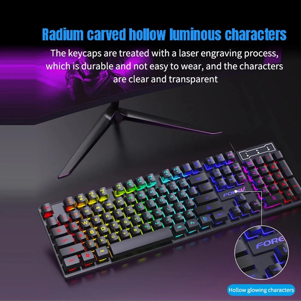 RGB Gaming Keyboard — 104-Key Wired