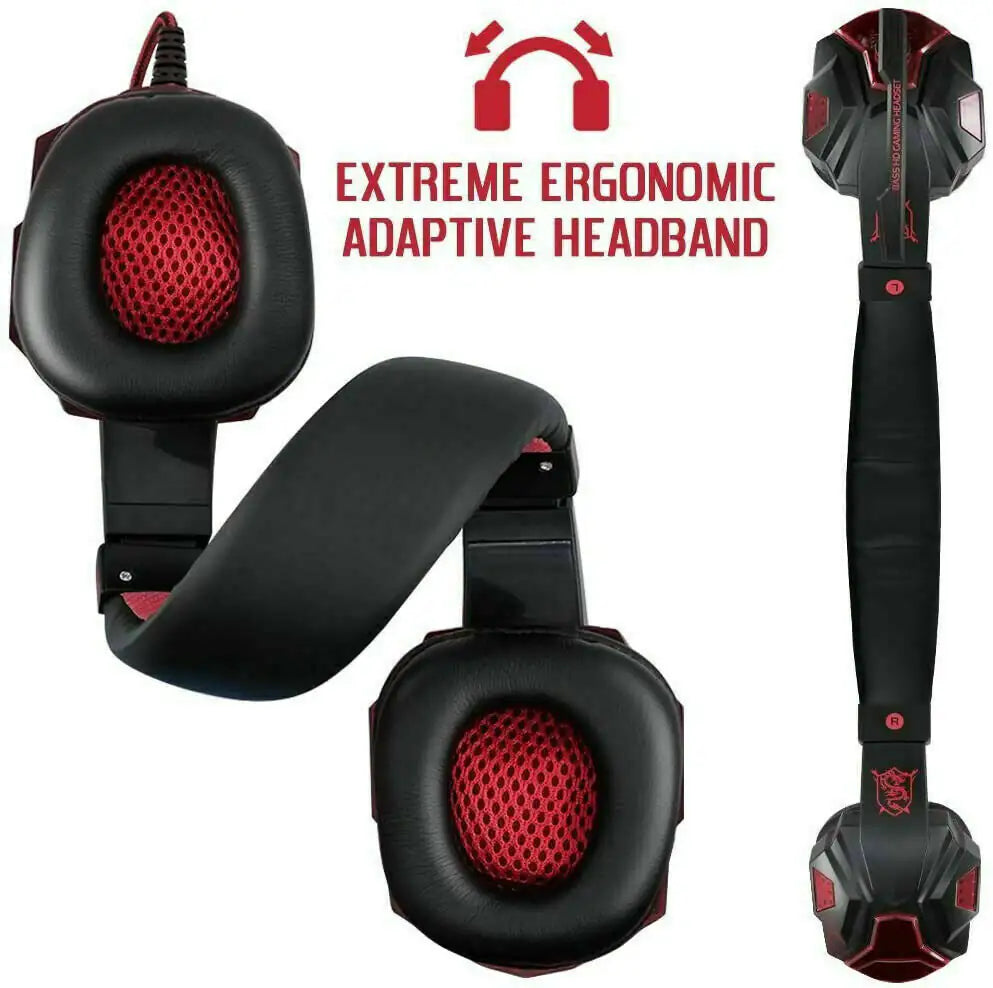 LED Gaming Headset — Surround Sound with Boom Mic