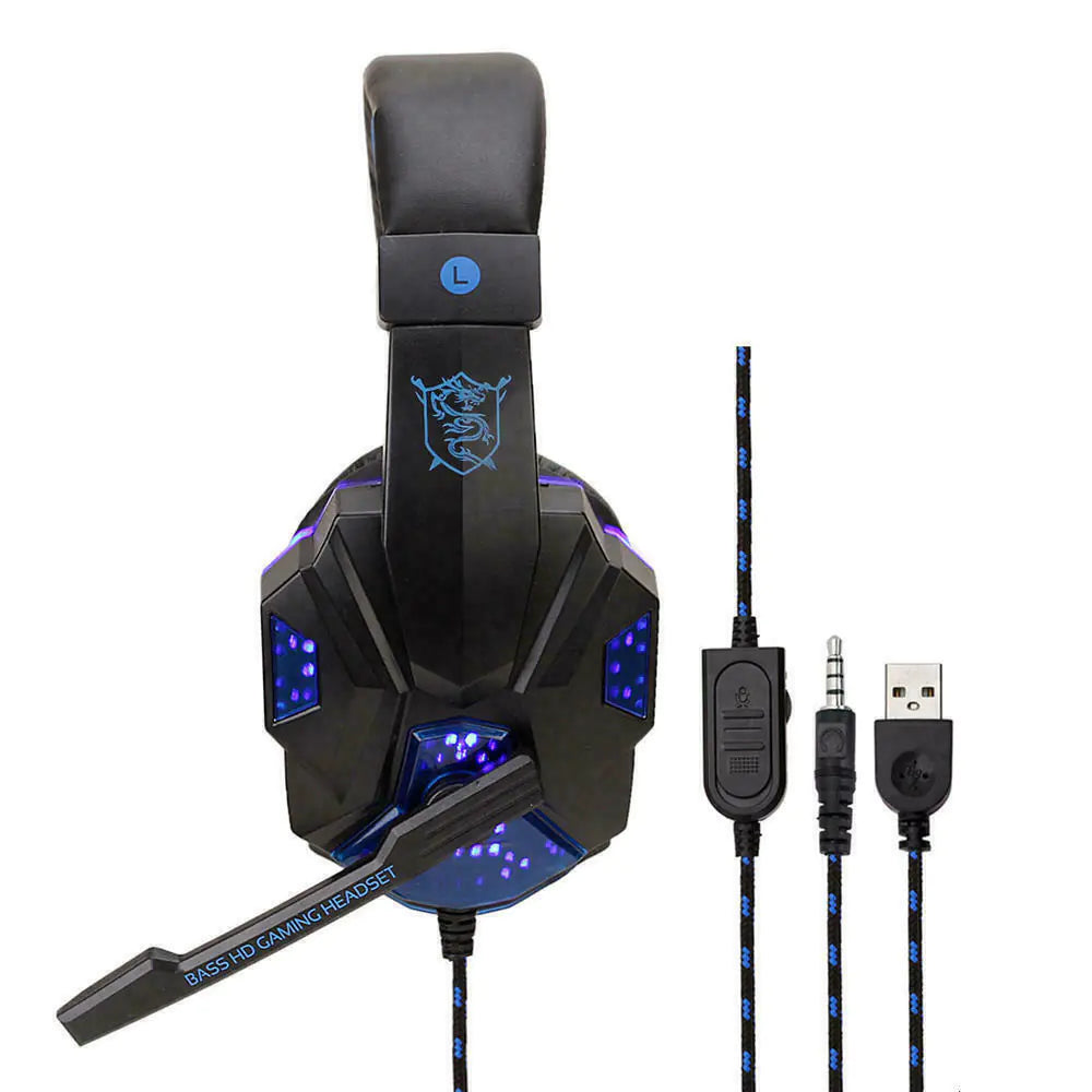 LED Gaming Headset — Surround Sound with Boom Mic